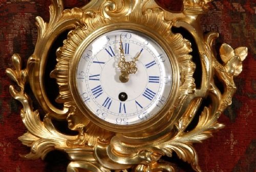 fig 3. Antique French Rococo Cartel Wall Clock
by Japy Freres