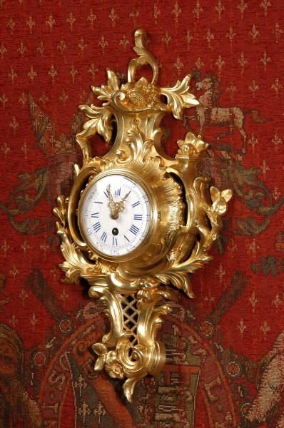 fig 1. Antique French Rococo Cartel Wall Clock
by Japy Freres