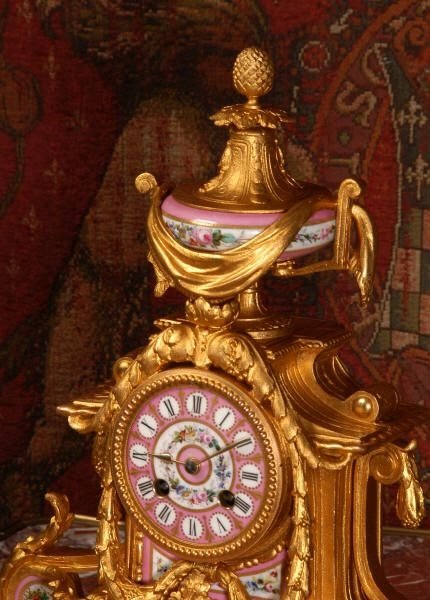 fig 3. Sevres Porcelain and Gilt Metal Boudoir Clock
by Japy Freres