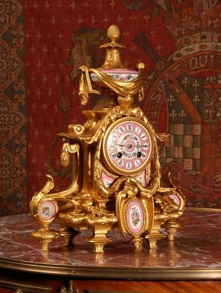 fig 2. Sevres Porcelain and Gilt Metal Boudoir Clock
by Japy Freres