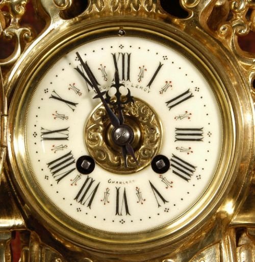 fig 3. Large Antique French Clock Set
by A. D. Mougin