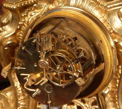 fig 4. Stunning Antique French Rococo Clock Set
by Fritz Marti