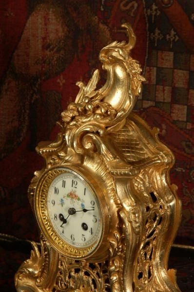 fig 2. Stunning Antique French Rococo Clock Set
by Fritz Marti