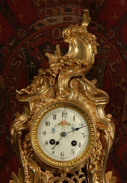 fig 3. Stunning Antique French Rococo Clock Set
by Fritz Marti