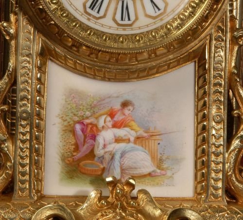 fig 3. Large Sevres Porcelain & Gilt Brass Clock
by A. D. Mougin