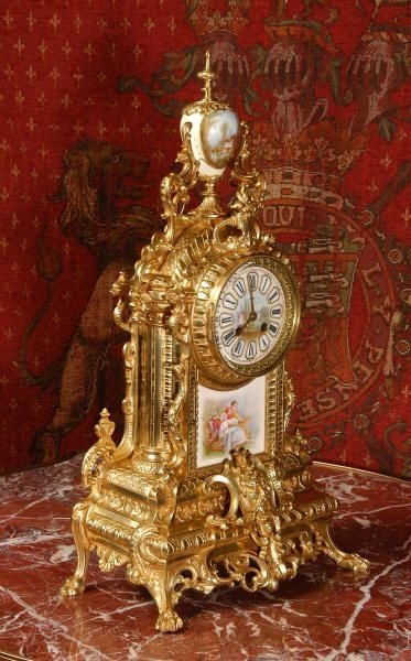 fig 1. Large Sevres Porcelain & Gilt Brass Clock
by A. D. Mougin