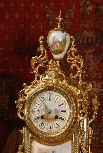 fig 2. Large Sevres Porcelain & Gilt Brass Clock
by A. D. Mougin