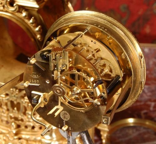 fig 4. Antique French Gilt Brass Gothic Clock
by Samuel Marti
