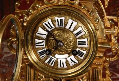 fig 3. Antique French Gilt Brass Gothic Clock
by Samuel Marti