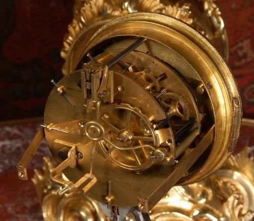 fig 4. Antique French Rococo Boudoir Clock
