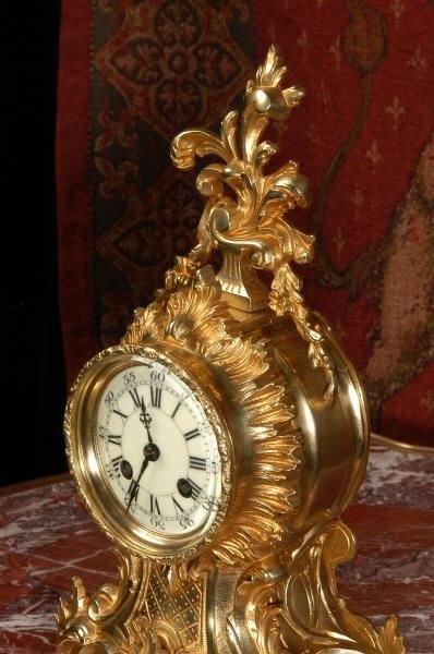 fig 3. Antique French Rococo Boudoir Clock