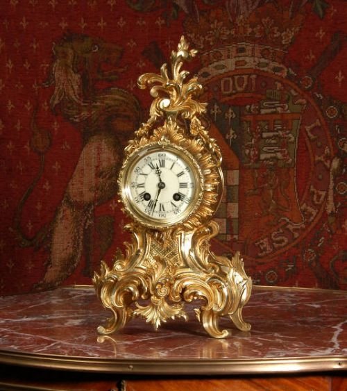 fig 1. Antique French Rococo Boudoir Clock