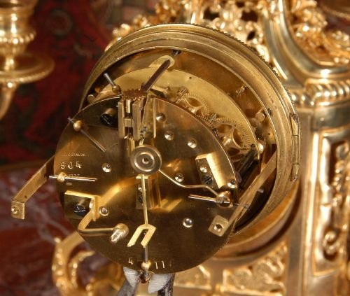 fig 4. Antique French Boudoir Clock Set