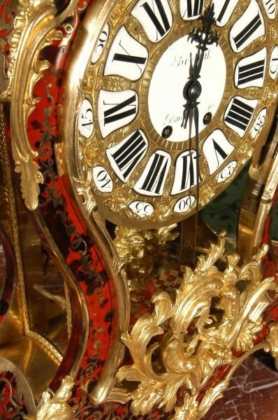 fig 2. Very Large Antique French Rococo Boulle & Ormolu Bracket Clock complete with original bracket.