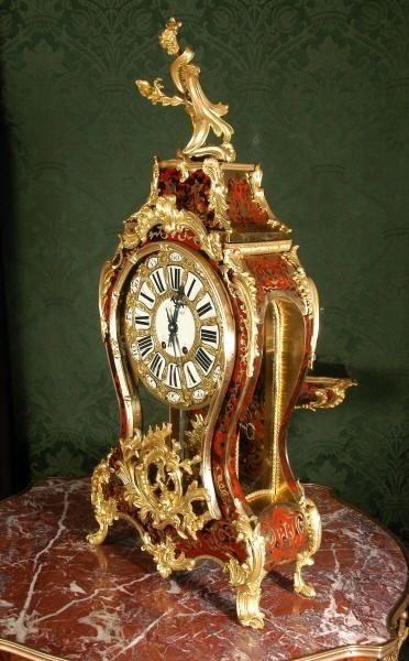 fig 3. Very Large Antique French Rococo Boulle & Ormolu Bracket Clock complete with original bracket.