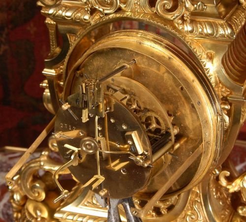fig 4. Large Antique French Gilt Brass Clock