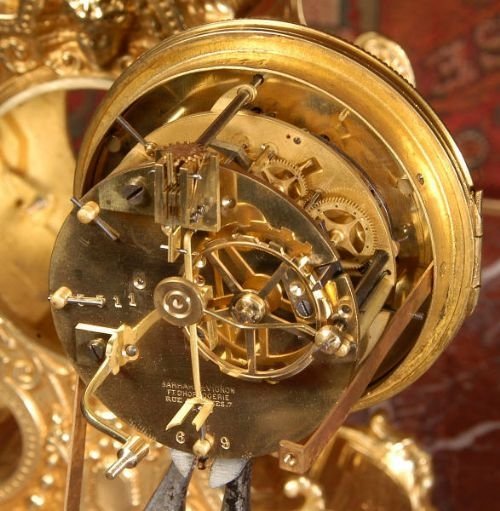 fig 4. Antique French Brass Boudoir Clock
by Barrard and Vignon, Paris