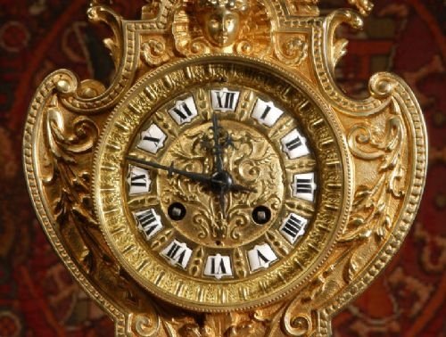 fig 3. Antique French Brass Boudoir Clock
by Barrard and Vignon, Paris