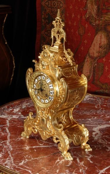 fig 2. Antique French Brass Boudoir Clock
by Barrard and Vignon, Paris