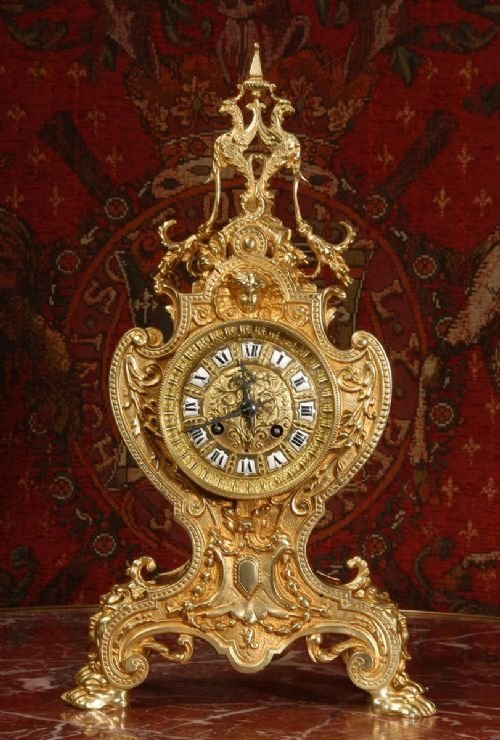 fig 1. Antique French Brass Boudoir Clock
by Barrard and Vignon, Paris
