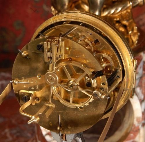 fig 4. Antique French Gilt and Marble Table Clock