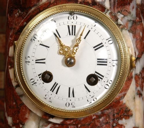 fig 3. Antique French Gilt and Marble Table Clock