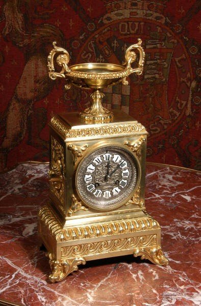 fig 2. Antique French Gilt Brass Table Clock