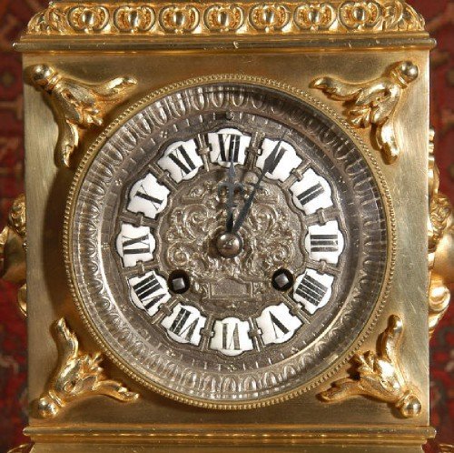 fig 3. Antique French Gilt Brass Table Clock