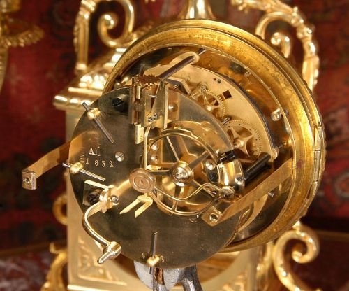 fig 4. Antique French Boudoir Clock Set