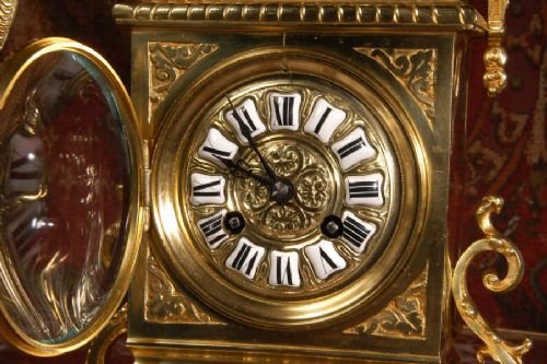 fig 3. Antique French Boudoir Clock Set