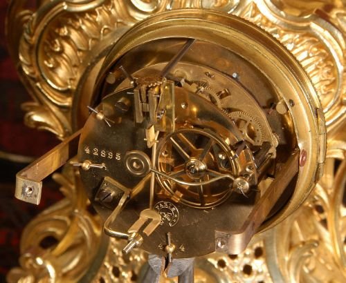 fig 4. Japy Freres Large Antique French Rococo Clock Set
