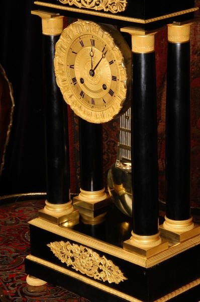 fig 2. Early Antique French Portico Clock