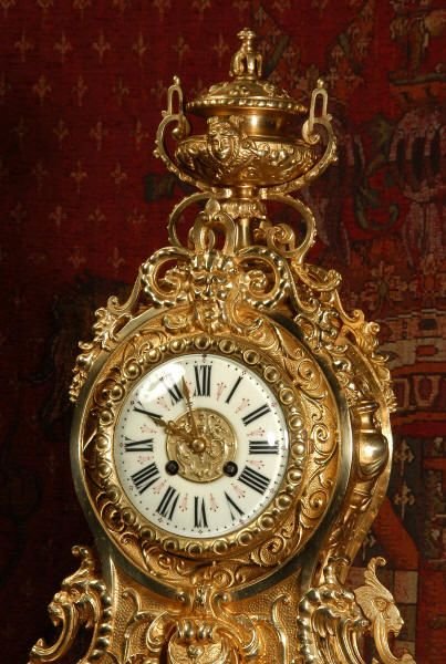 fig 2. Large Antique French Gilt Brass Clock