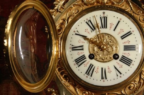fig 3. Large Antique French Gilt Brass Clock