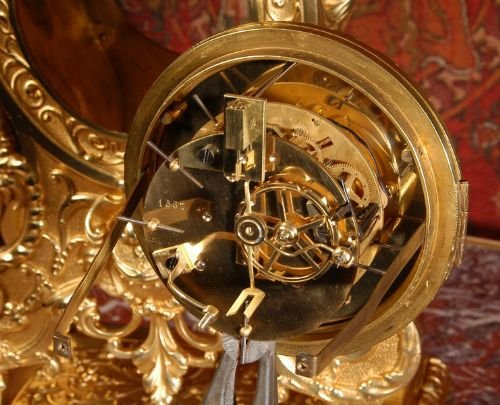 fig 4. Large Antique French Gilt Brass Clock