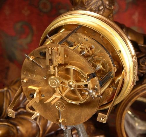 fig 4. Les Favoris, Antique French Clock Set
by O. Ruffony (d. 1925)