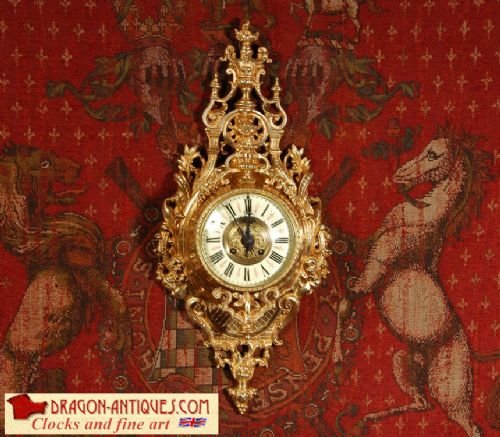 Antique French Cartel Wall Clock