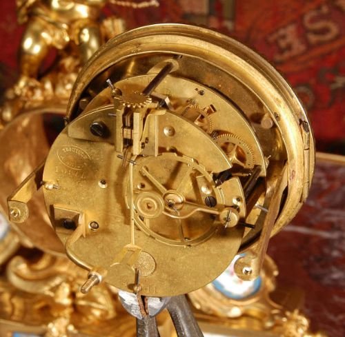 fig 4. Japy Freres Sevres Porcelain and Ormolu Boudoir Clock - Cupid and Love