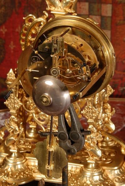 fig 4. Japy Freres Lions Rampant Portico Table Clock
