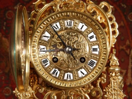 fig 3. Japy Freres Lions Rampant Portico Table Clock