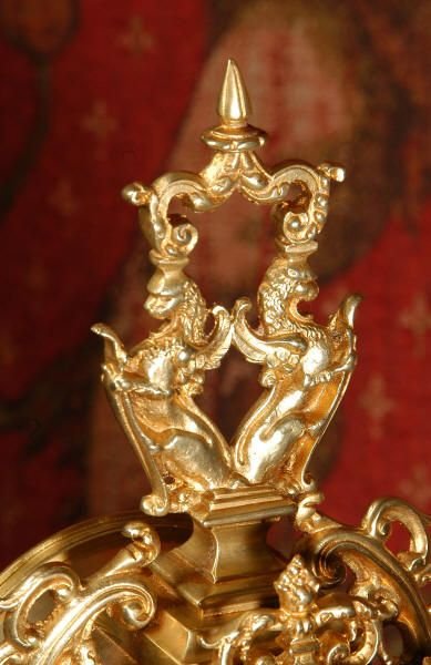 fig 2. Japy Freres Lions Rampant Portico Table Clock