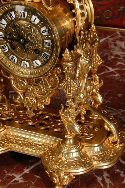 fig 1. Japy Freres Lions Rampant Portico Table Clock