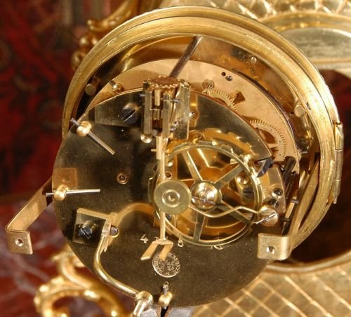 fig 4. Antique French Gilt Brass Clock Set
by Samuel Marti