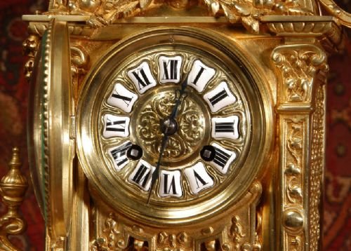 fig 3. Antique French Gilt Brass Clock Set
by Samuel Marti