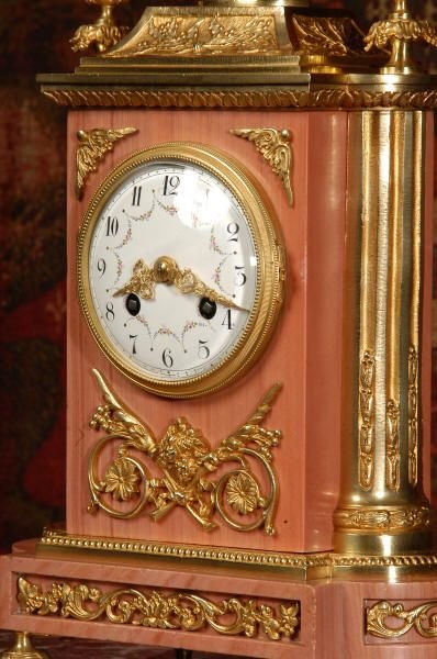 fig 3. Antique French Ormolu and Pink Marble
Boudoir Clock