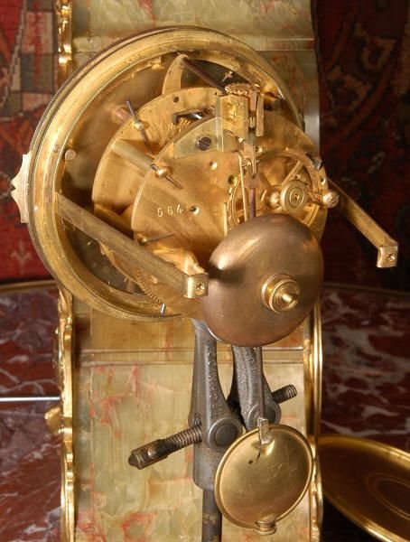 fig 4. Stunning Rococo Onyx and Gilt Brass Clock