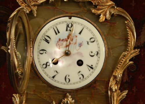 fig 3. Stunning Rococo Onyx and Gilt Brass Clock