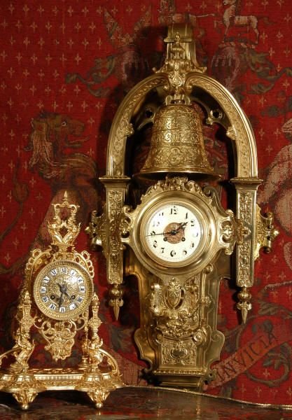 fig 2. Huge and Magnificent Antique French Gothic Cartel Wall Clock by Samuel Marti. 