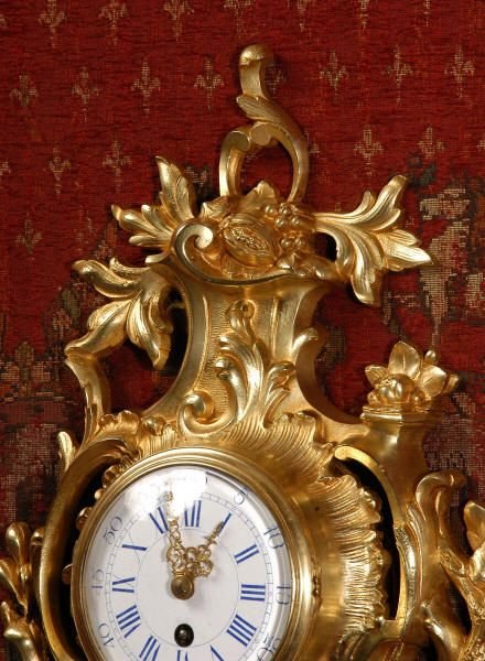 fig 3. Antique French Rococo Cartel Wall Clock
by Japy Freres 