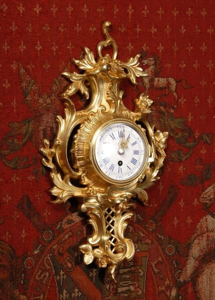 fig 1. Antique French Rococo Cartel Wall Clock
by Japy Freres 